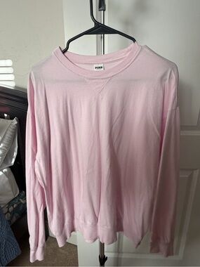 PINK Victoria's Secret Soft Light Pink Women’s Crewneck Long Sleeve Shirt